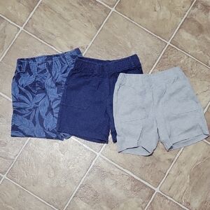 Boy's Casual Shorts Trio - Blue and Gray